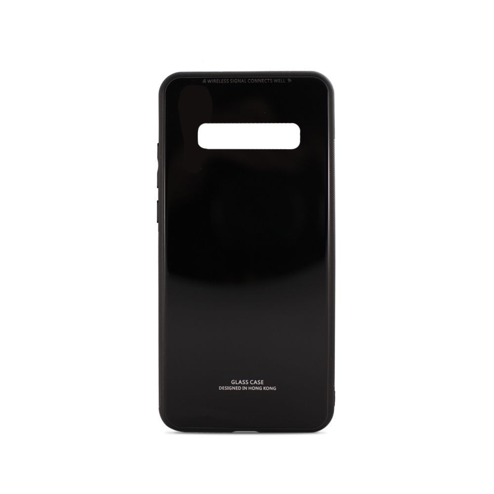 Накладка Hong Kong для Samsung S10 чорна скляна-0