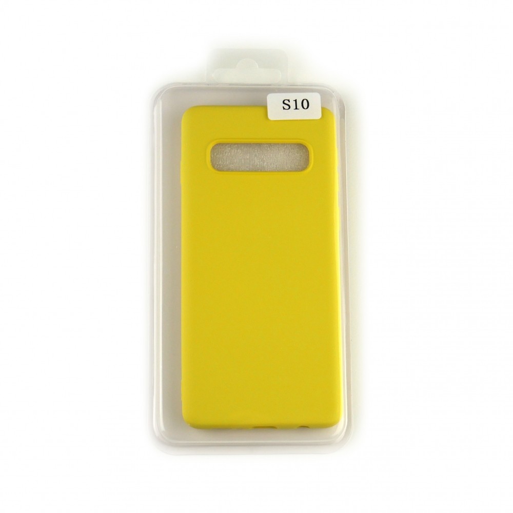 Silicone Case Full Cover для Samsung S10 жовтий-0