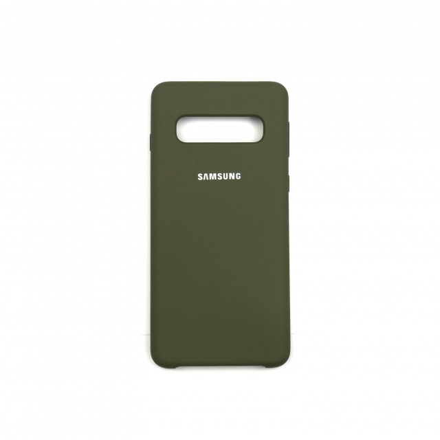 Silicone Cover  Full Camera (A) для Samsung S10 (Deep olive)-0