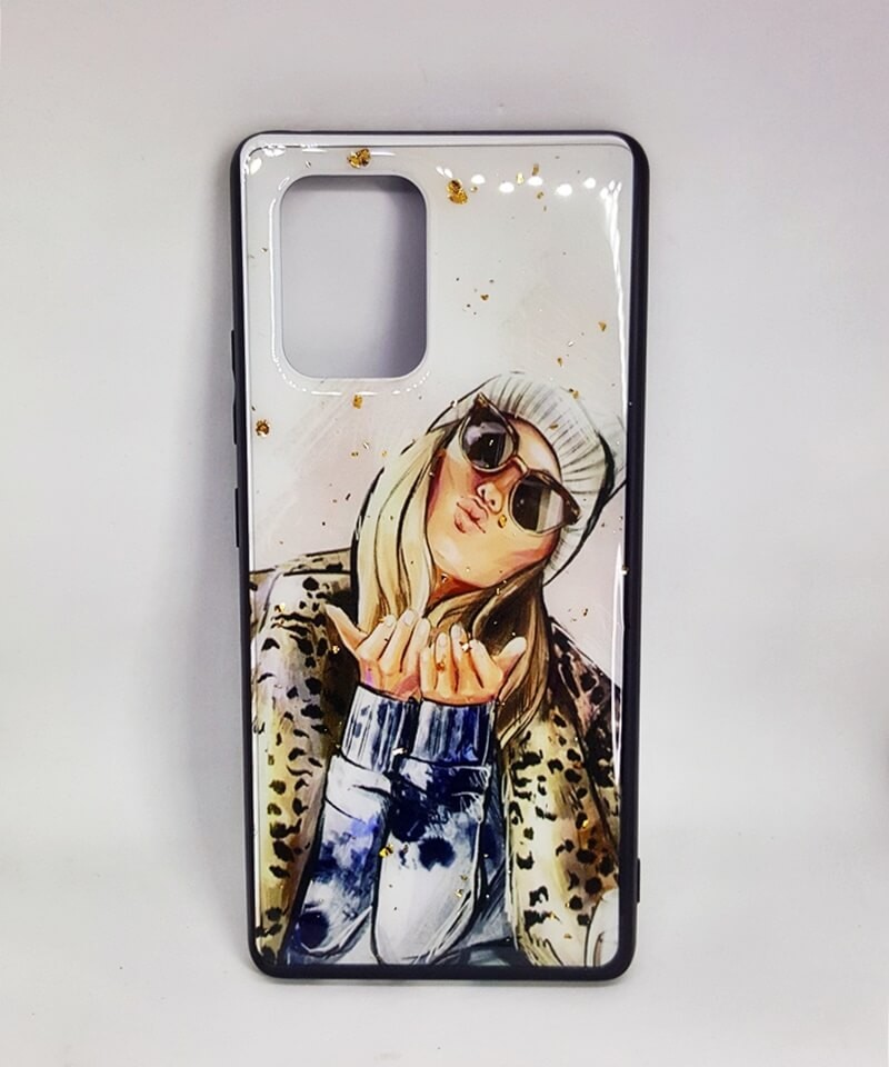 Накладка Mix Art для Samsung S10 Lite Дівчина в леопардовій шубі-0