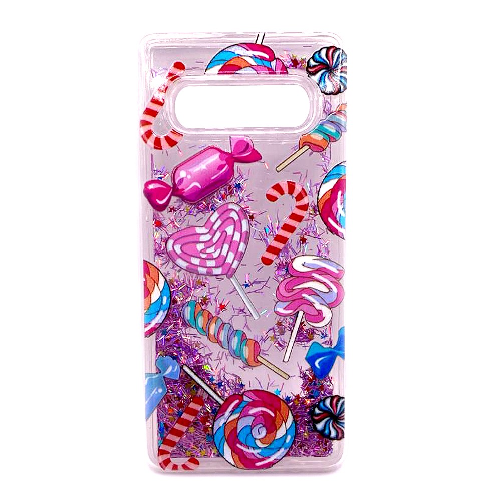 Накладка  WATERSTYLE для Samsung S10 Plus Цукерки (переливається)-0