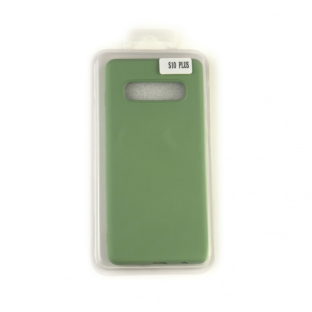 Silicone Case Full Cover для Samsung S10 Plus зелений-0
