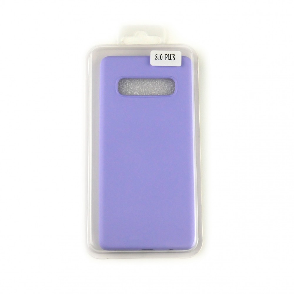 Silicone Case Full Cover для Samsung S10 Plus лавандовий-0