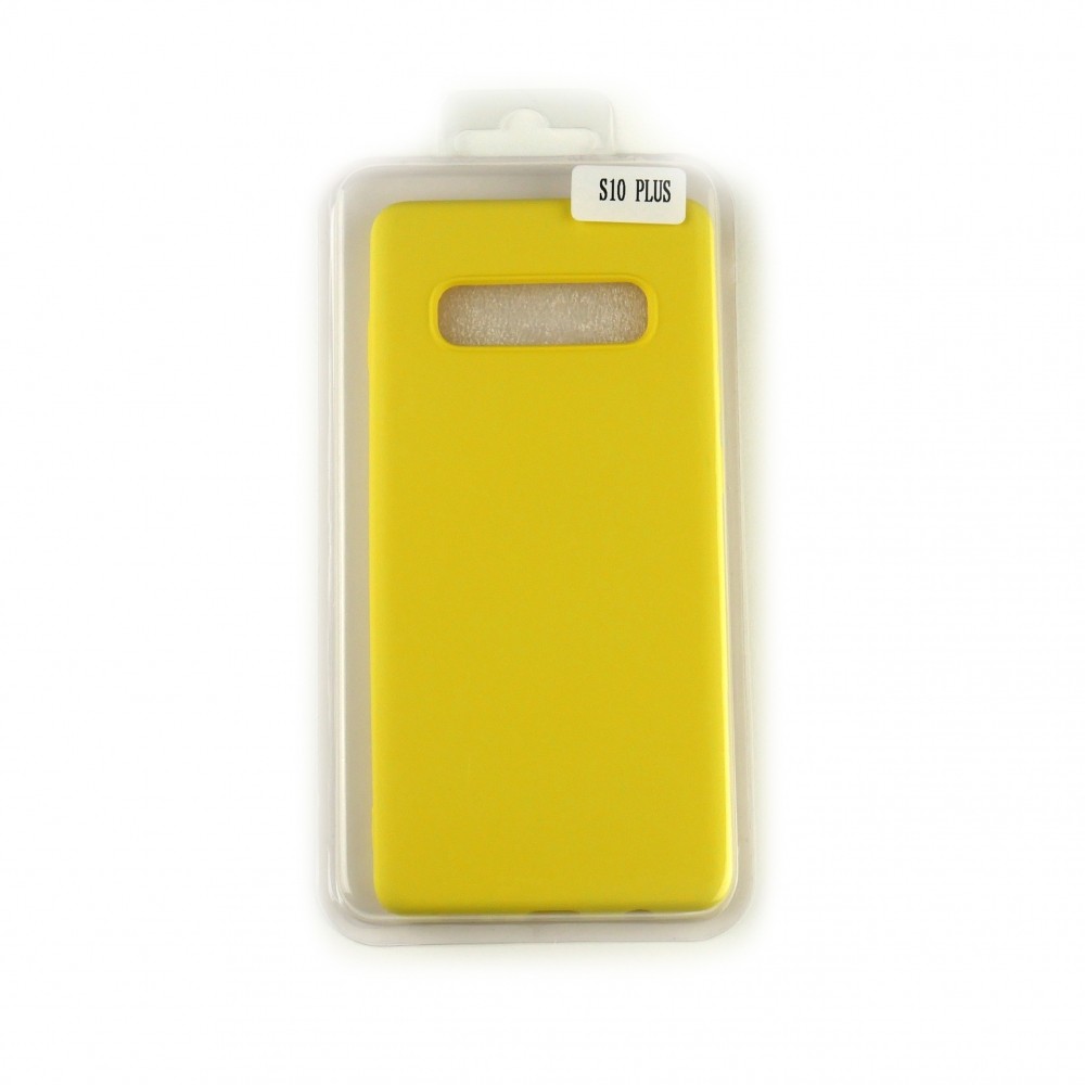Silicone Case Full Cover для Samsung S10 Plus жовтий-0