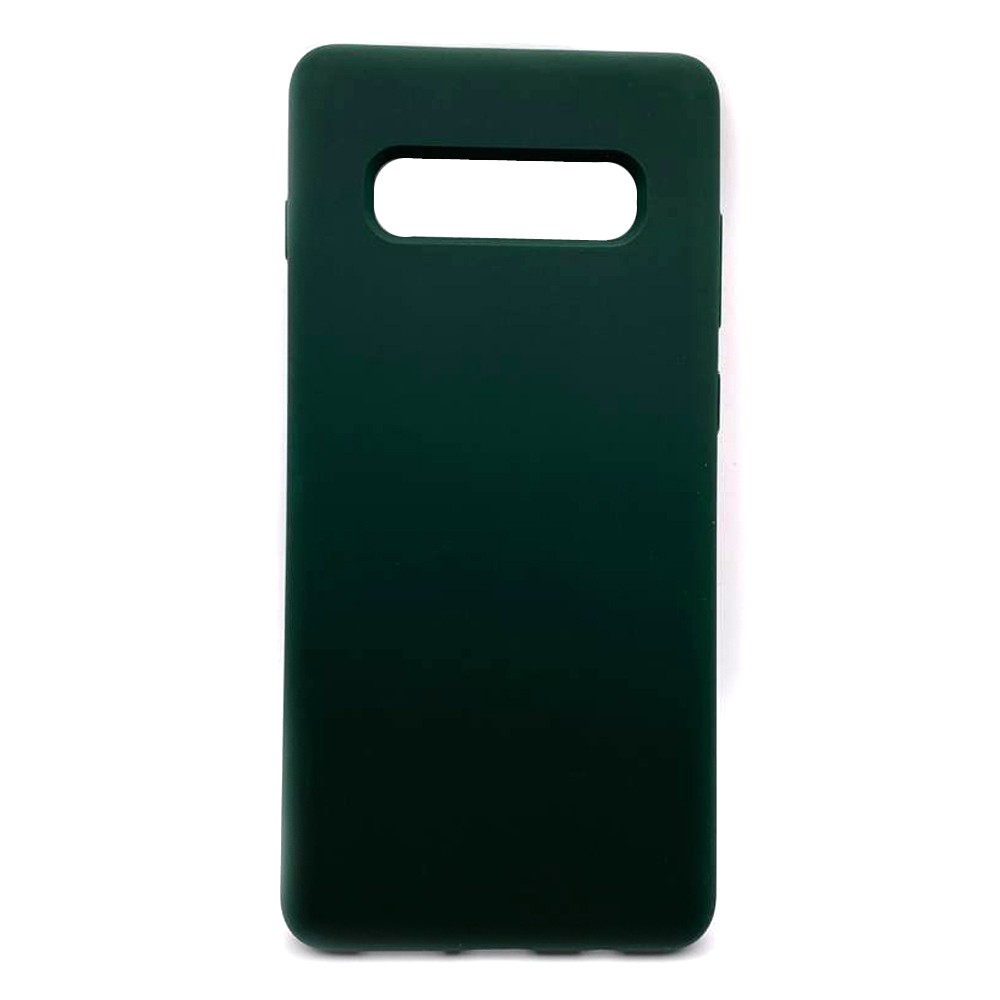 Silicone Case Full Cover для Samsung S10 Plus Forest green-0