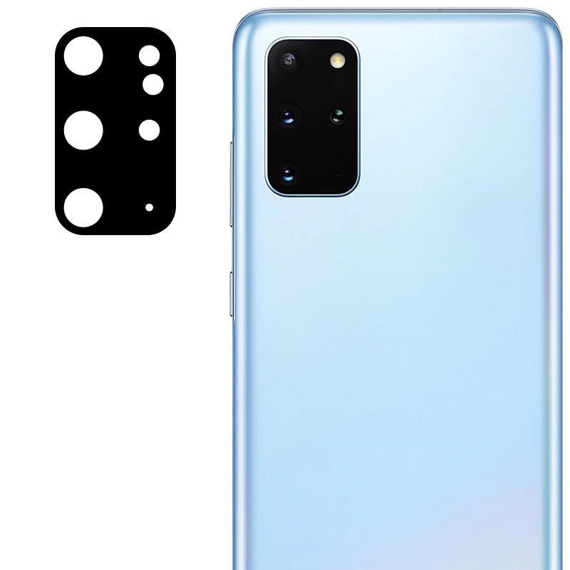Захисне скло на камеру для Samsung S20 Plus чорне (без упаковки)-0