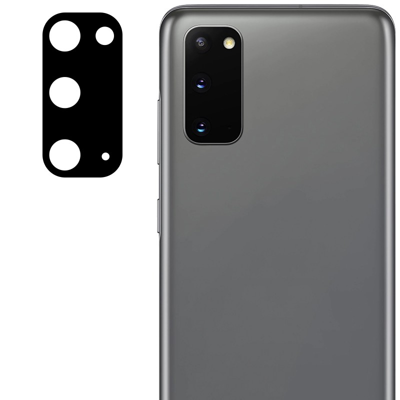 Захисне скло на камеру для Samsung S20 чорне (без упаковки)-0