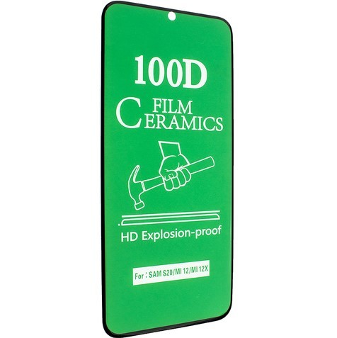 Гнучке скло Ceramic для Samsung S20/Xiami 12/12X глянцеве з чорною рамкою-0