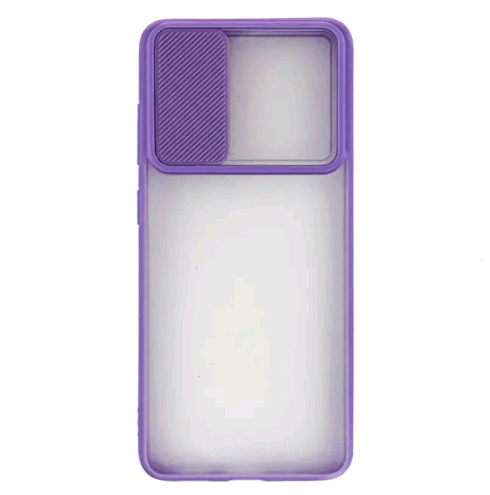 Накладка Camshield mate TPU для Samsung A03s фіолетова шторка-0