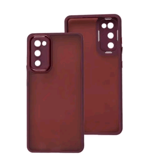 Накладка Luxury Metal Lens для SAMSUNG S20FE (Марсала)-0
