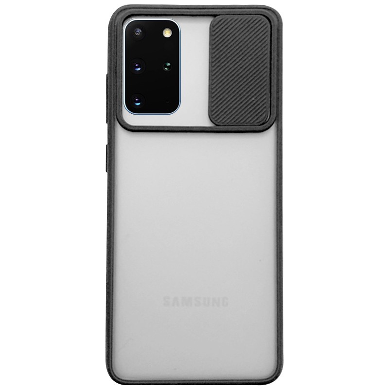 Накладка Camshield mate TPU для Samsung S20 Plus чорна шторка-0