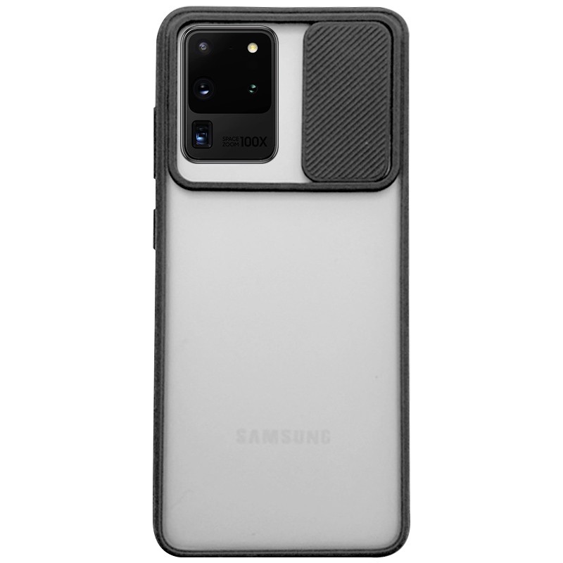 Накладка Camshield mate TPU для Samsung S20 Ultra чорна шторка-0