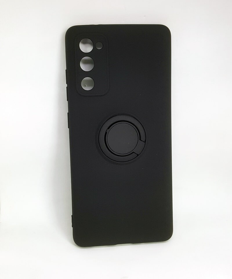 Накладка ColorRing з кільцем для Samsung S20 FE чорна-0