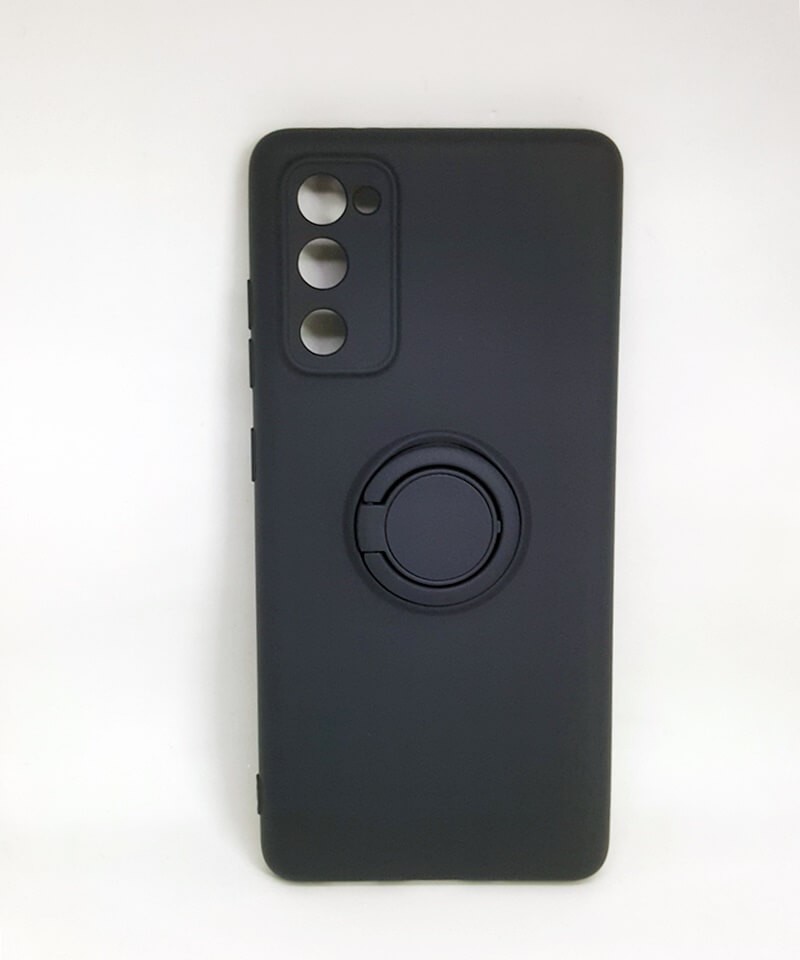 Накладка ColorRing з кільцем для Samsung S20 FE темно-синя-0