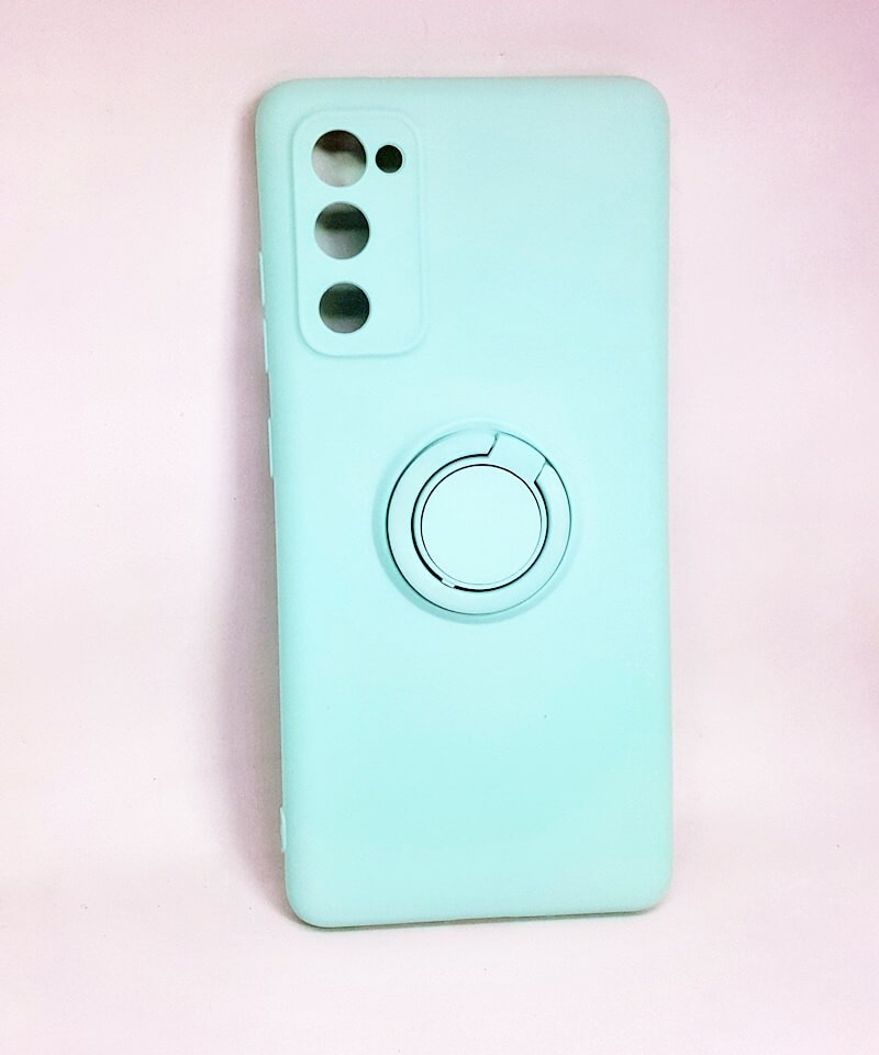 Накладка ColorRing з кільцем для Samsung S20 FE бірюзова-0