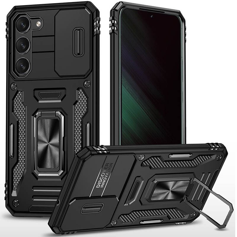Накладка Camshield Army Ring для Samsung S21 Plus Чорний-0