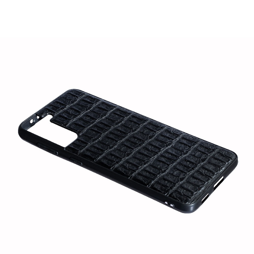 Накладка Leather Case для Samsung S21+ Кроко-1