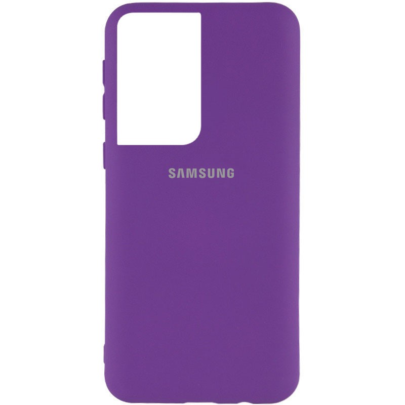 Silicone Cover Full Protective (A) для Samsung S21 Ultra (Purple)-0