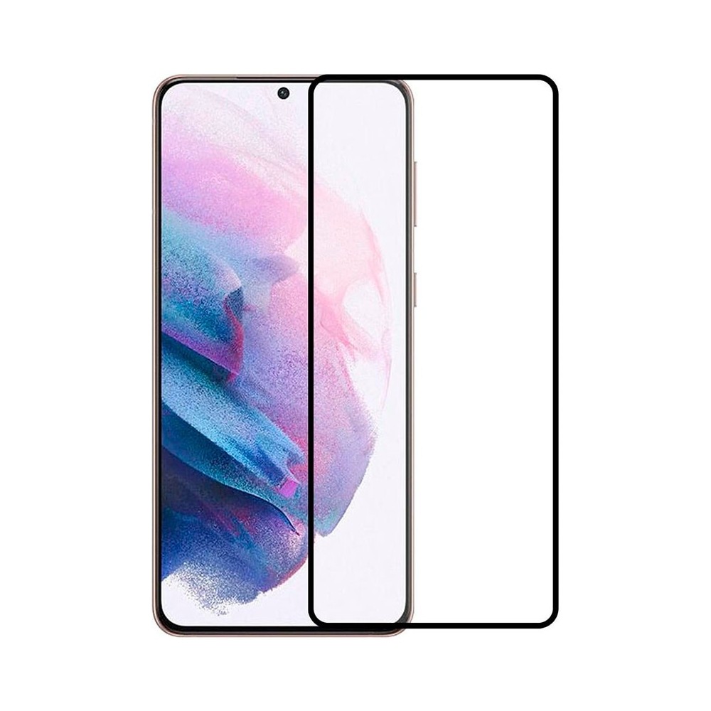 Захисне скло для Samsung S21 з чорною рамкою-0