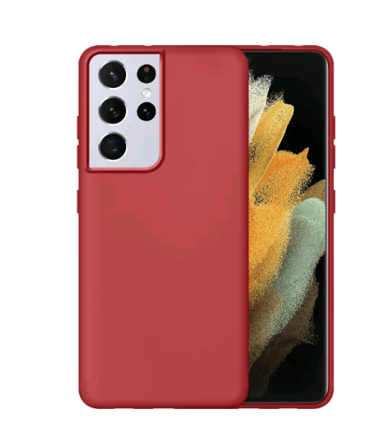 HQ Silicone Case для Samsung S21 Ultra коралова-0