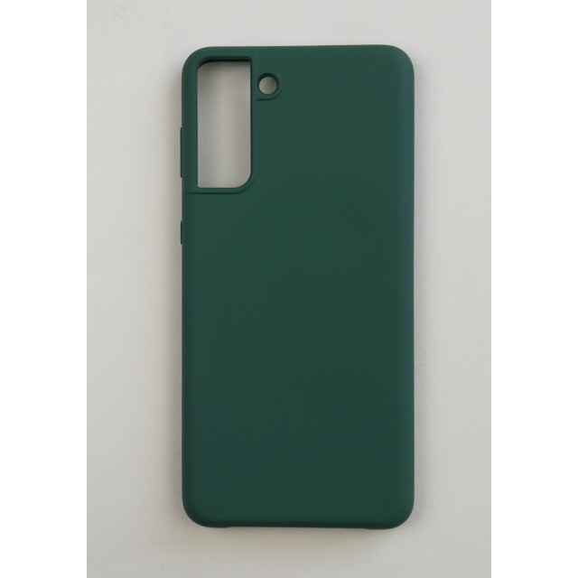 Silicone Case для Samsung S21 (Pine green)-0