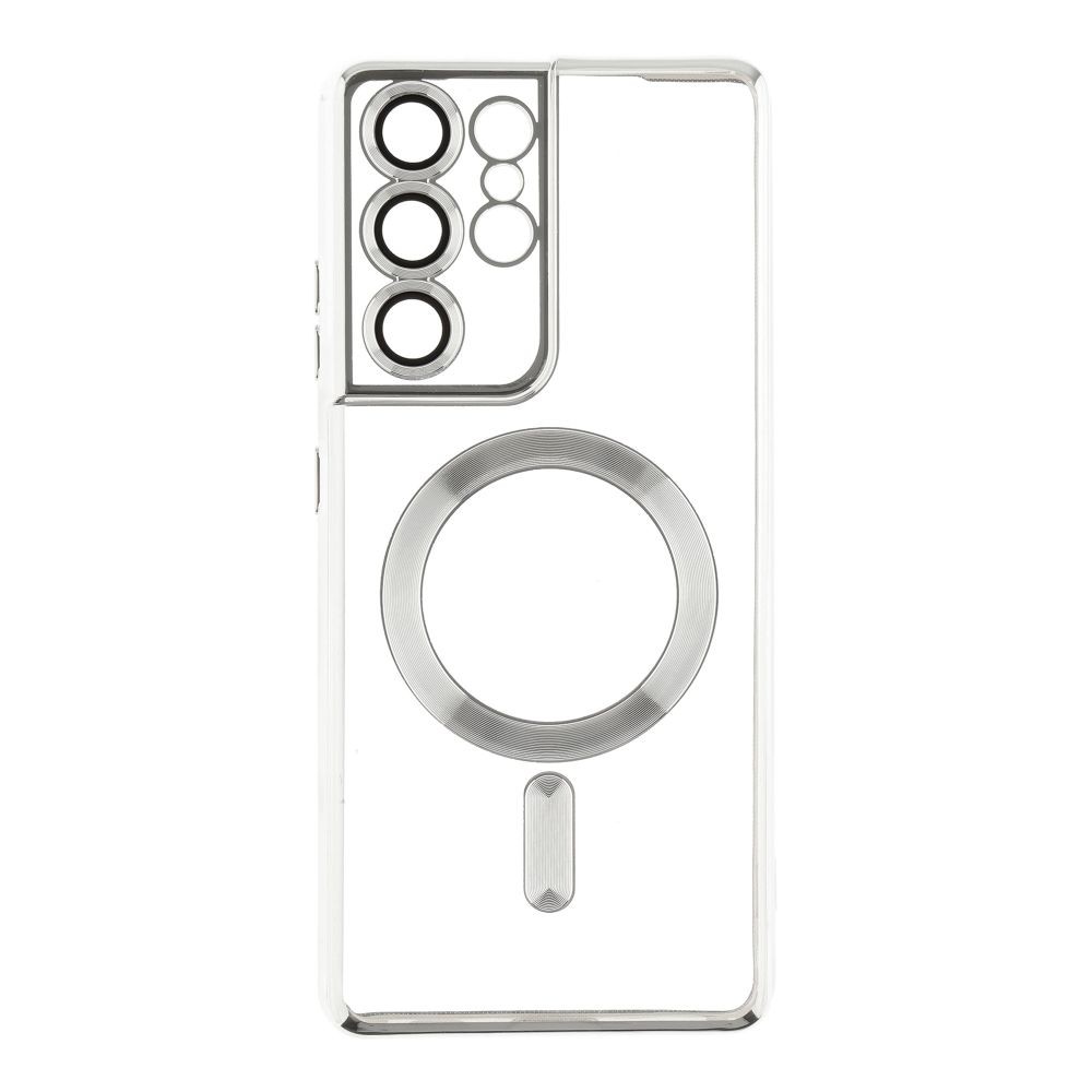 Накладка Metal Color Case with MagSafe для Samsung S23 Ultra (Silver)-0