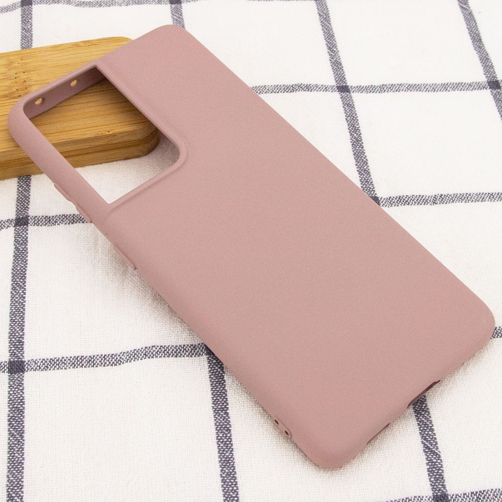 Silicone Cover Full without Logo (A) для Samsung S21 Ultra (Pink Sand)-1