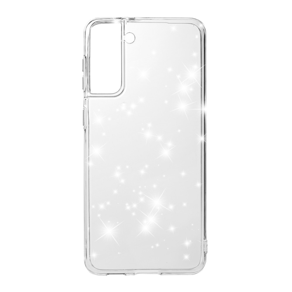 Накладка Molan Cano Glossy Jelly для Samsung S21 plus прозора з блискітками-0
