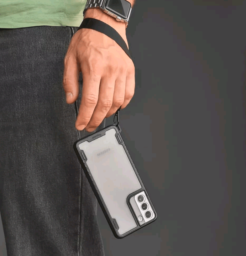 Накладка CARBON PROTECTION для Samsung S21 Ultra (Black)-0