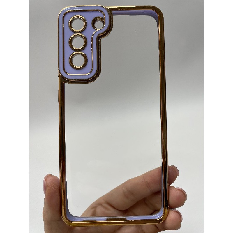 Накладка на Samsung S21FE Chrom CAMERA PROTECTION (viola)-0