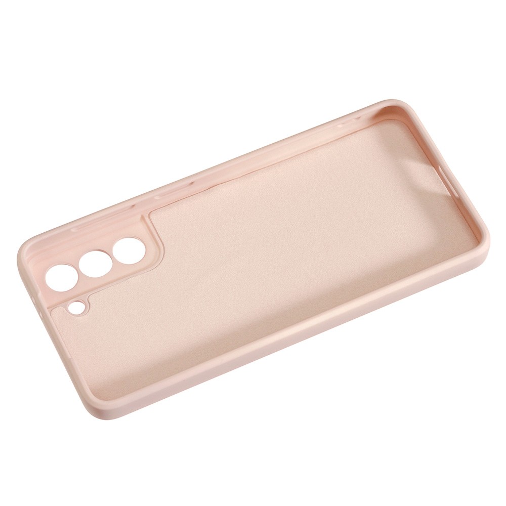 Накладка Silicone ART для Samsung S21 FE "Lady with hat" Pink Sand-1