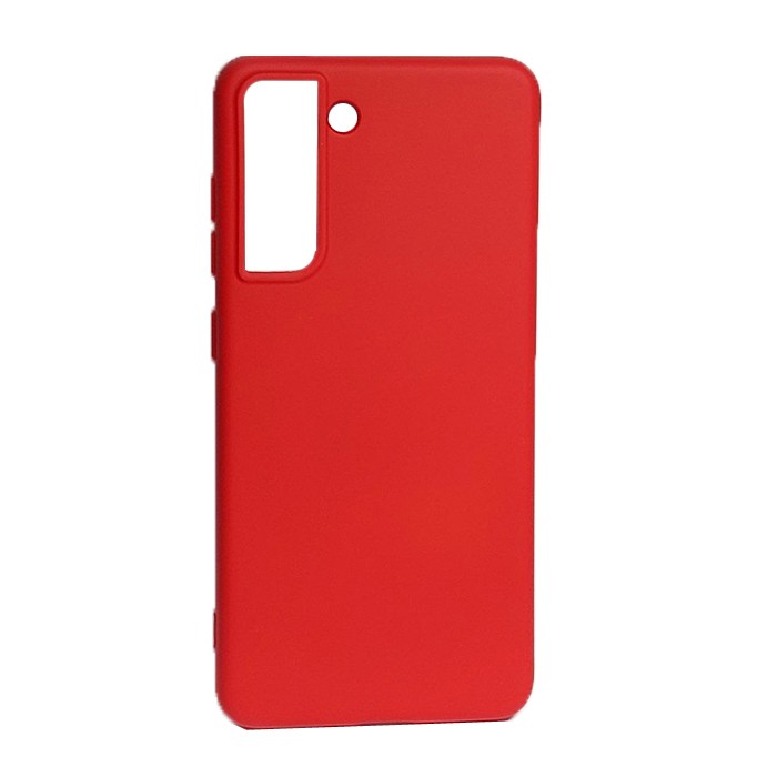 Silicone case no logo для Samsung S21FE (Red)-0