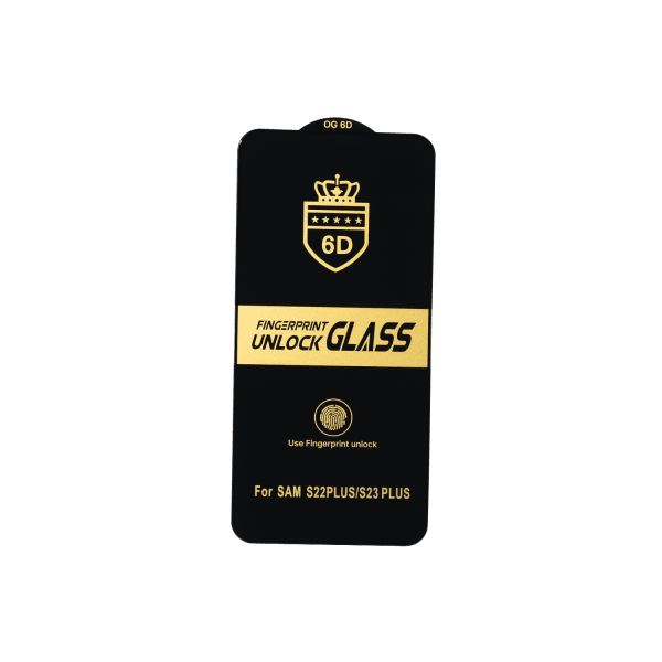 Захисне скло 6D OG Crown для Samsung S22 Plus / S23 Plus з чорною рамкою-0