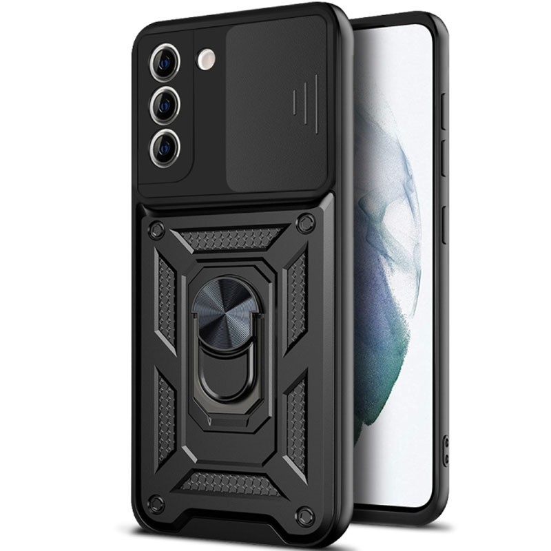Накладка Camshield Army Ring для Samsung S22 Чорний-0