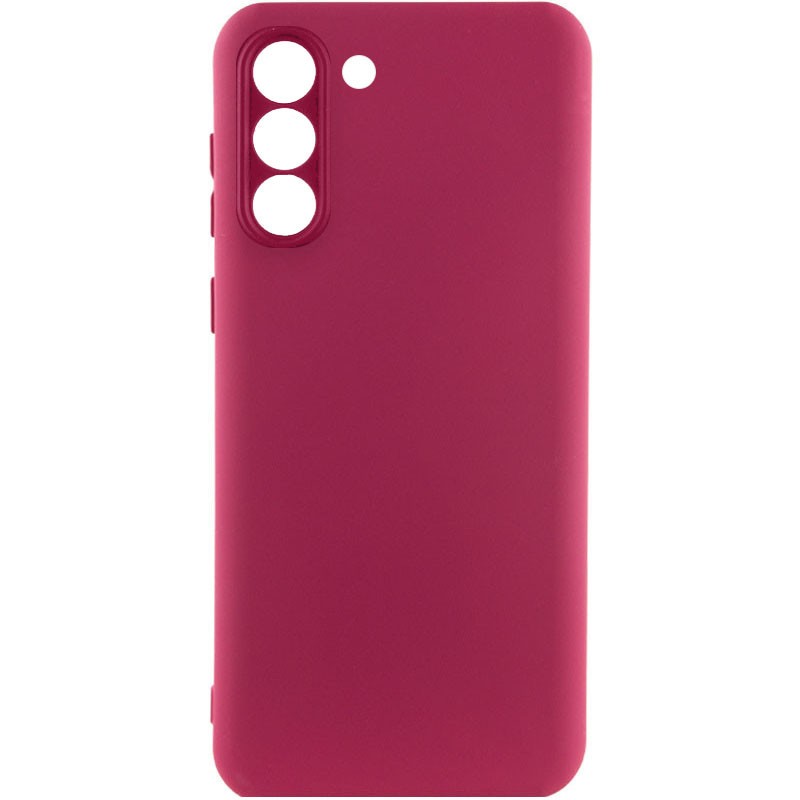 Silicone Cover Full Camera without Logo (A) для Samsung S22+ (Marsala)-0
