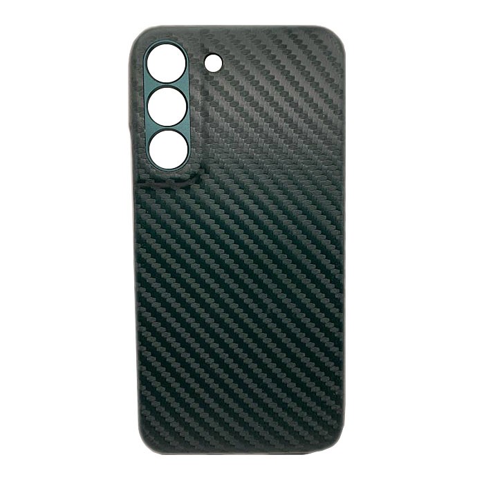 Накладка Leather Carbon для Samsung S22 Dark green-0