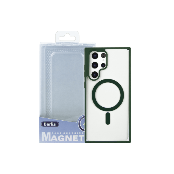 Накладка Magsafe Berlia Color Series для SAMSUNG S22 Ultra (Green)-0