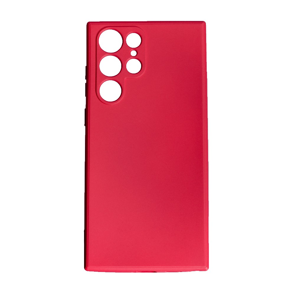 Накладка Silicone case SMTT для Samsung S22 Ultra (Cherry)-0