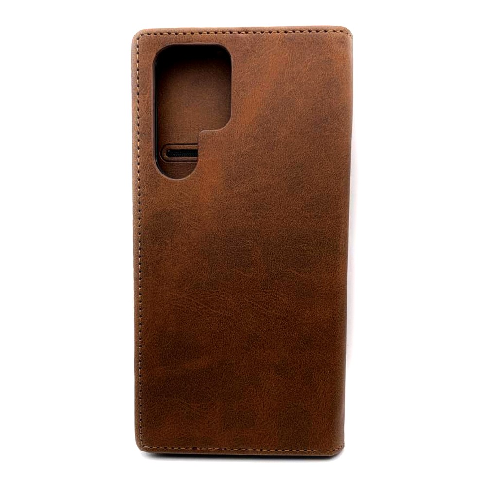 Книжка Black TPU Magnet для Samsung S22 Ultra Коричнева-1