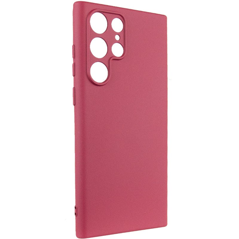 Silicone Cover Full Camera without Logo (A) для Samsung S22 Ultra (Marsala)-1
