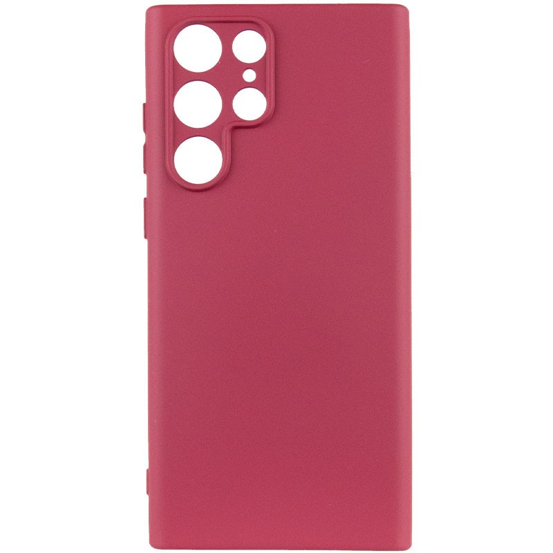Silicone Cover Full Camera without Logo (A) для Samsung S22 Ultra (Marsala)-0