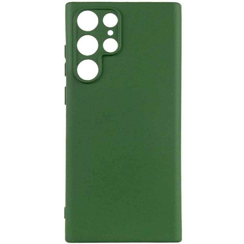 Silicone Cover Full Camera without Logo (A) для Samsung S22 Ultra (Dark green)-0