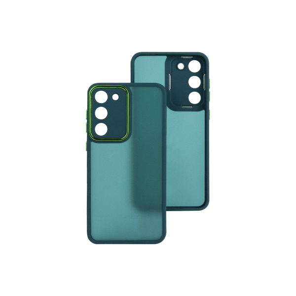 Накладка Luxury Metal Lens для SAMSUNG S23 Plus (Зелений)-0
