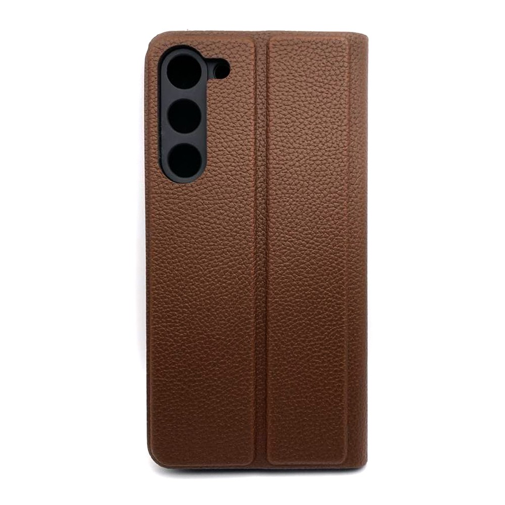 Книжка Leather Flip case для Samsung S23 Plus (Brown)-1
