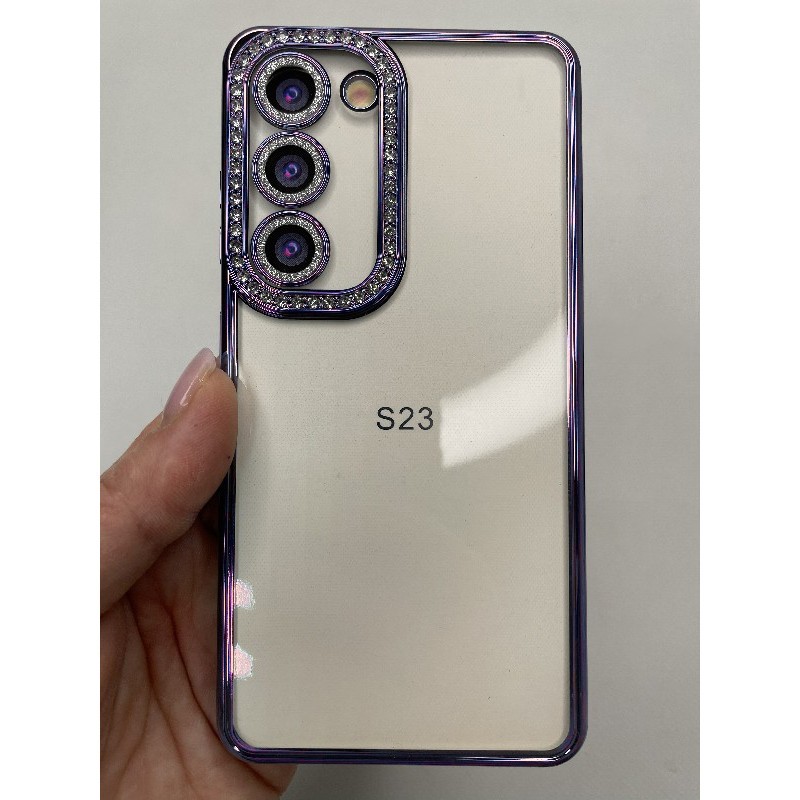Чохол Clear Diamonds для Samsung S23 фіолетовий-0