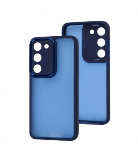 Накладка Luxury Metal Lens для SAMSUNG S23 (Синій)-0
