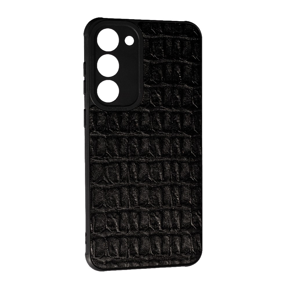 Накладка Leather Case для Samsung S23 Кроко-0