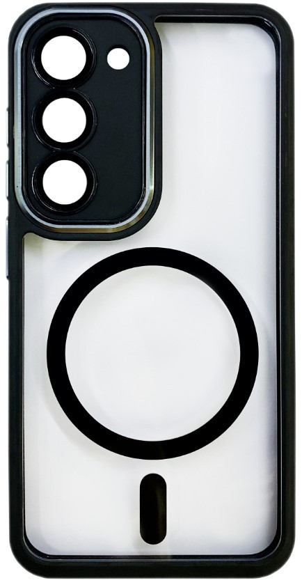 Накладка Edge Matte Chrome Camera Protection для Samsung S23 (Чорна)-0