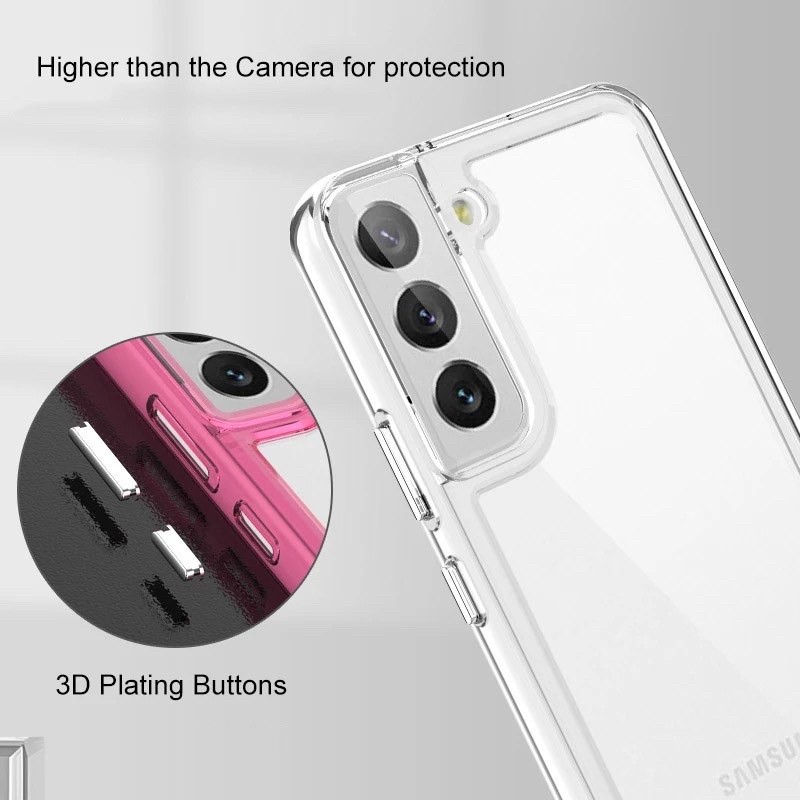 Накладка TPU+PC Clear 2.0 mm metal buttons для Samsung S23FE (Прозора)-1