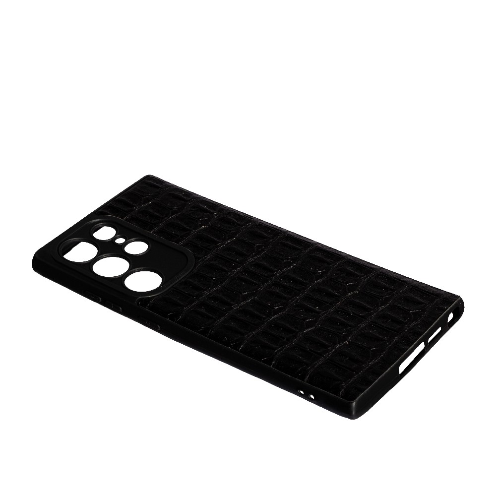 Накладка Leather Case для Samsung S23 Ultra Кроко-1